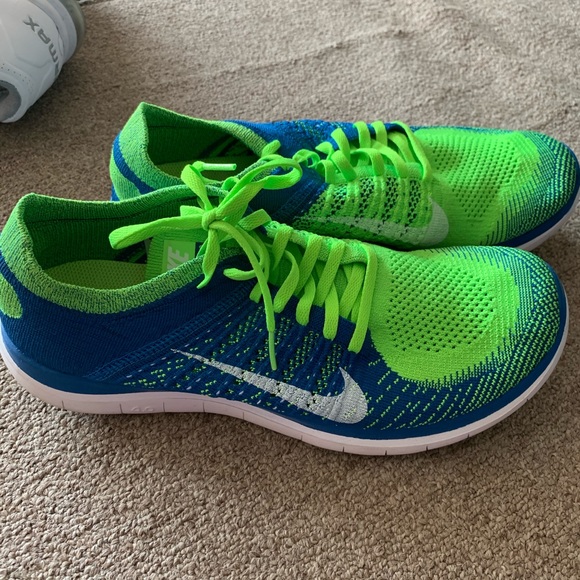 blue and green nikes